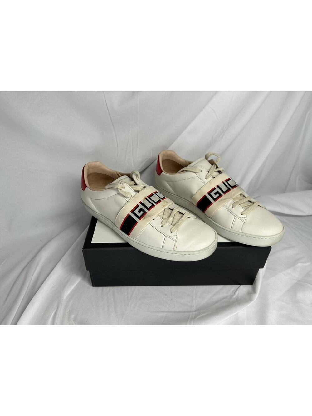 Gucci Elastic Aces Size 9.5 With Box and Dustbag SPB-JB 326653